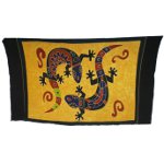 Tenture deux geckos