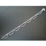 Chevilli�re en argent ondulations