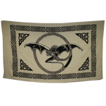 Tenture dragon noir et blanc