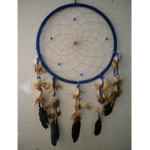 Dream catcher cuir bleu fonc�