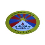 Autocollant Tibet libre ovale