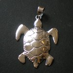 Pendentif argent tortue de mer GM
