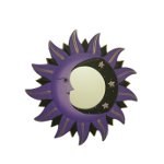 Miroir rond odyssée mauve