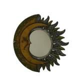 Miroir union lune dorée et soleil 2