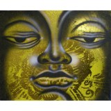 Petit tableau Bouddha yellow