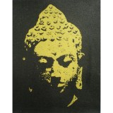 Petit tableau jaune Bouddha le bienveillant