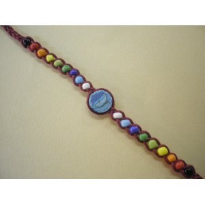 Bracelet bordeaux tressé dauphin
