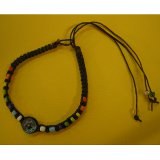 Bracelet grenat macramé 