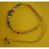 Bracelet  beige macramé 