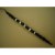 Bracelet 3 coton noir et perles