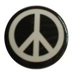 Badge black and white peace
