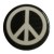 Badge black and white peace