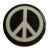 Badge black and white peace