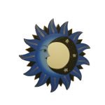 Miroir rond odyssée bleue