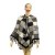 Poncho patchwork chamois