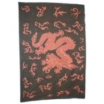 Tenture  dragon rose