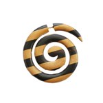 Boucle d'oreille bicolore grande spirale