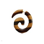 Boucle d'oreille bicolore spirale