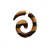Boucle d'oreille bicolore spirale