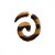 Boucle d'oreille bicolore spirale