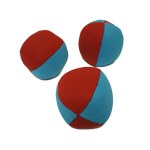 Set de 3 balles bicolores bleu rouge