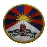Ecusson rond drapeau tibétain 