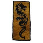 Patch rectangle dragon noir