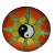 Ecusson rond yin yang soleil