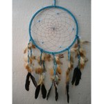 Dream catcher cuir bleu