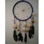 Dream catcher cuir violet
