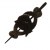 Barrette en bois dauphin entrelacs