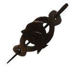 Barrette en bois dauphin entrelacs