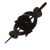 Barrette en bois dauphin entrelacs
