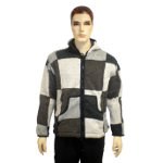 Veste en laine à damiers
