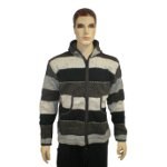 Veste en laine à larges rayures
