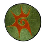 Ecusson tribal spirale vert