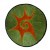 Ecusson tribal spirale vert