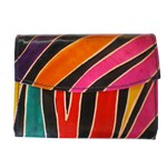 Portefeuille zébré multicolore