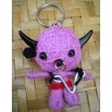 Porte clés taureau mauve
