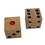 Paire de dés en bois grand modèle