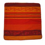 Housse de coussin rouge orange