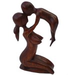 Sculpture abstraite La mère et l'enfant