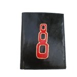 Portefeuille cuir noir motif maillons