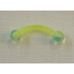 Piercing arcade incurvé vert transparent