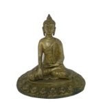 Bouddha bronze Bhumisparsa Mudra
