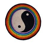 Ecusson yin yang arc en ciel