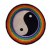 Ecusson yin yang arc en ciel