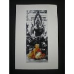 Carte postale Bouddha et les novices