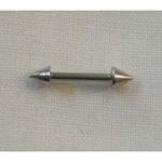 Piercing arcade droit 2 pointes acier