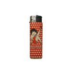 Briquet Betty Boop rouge à pois blancs